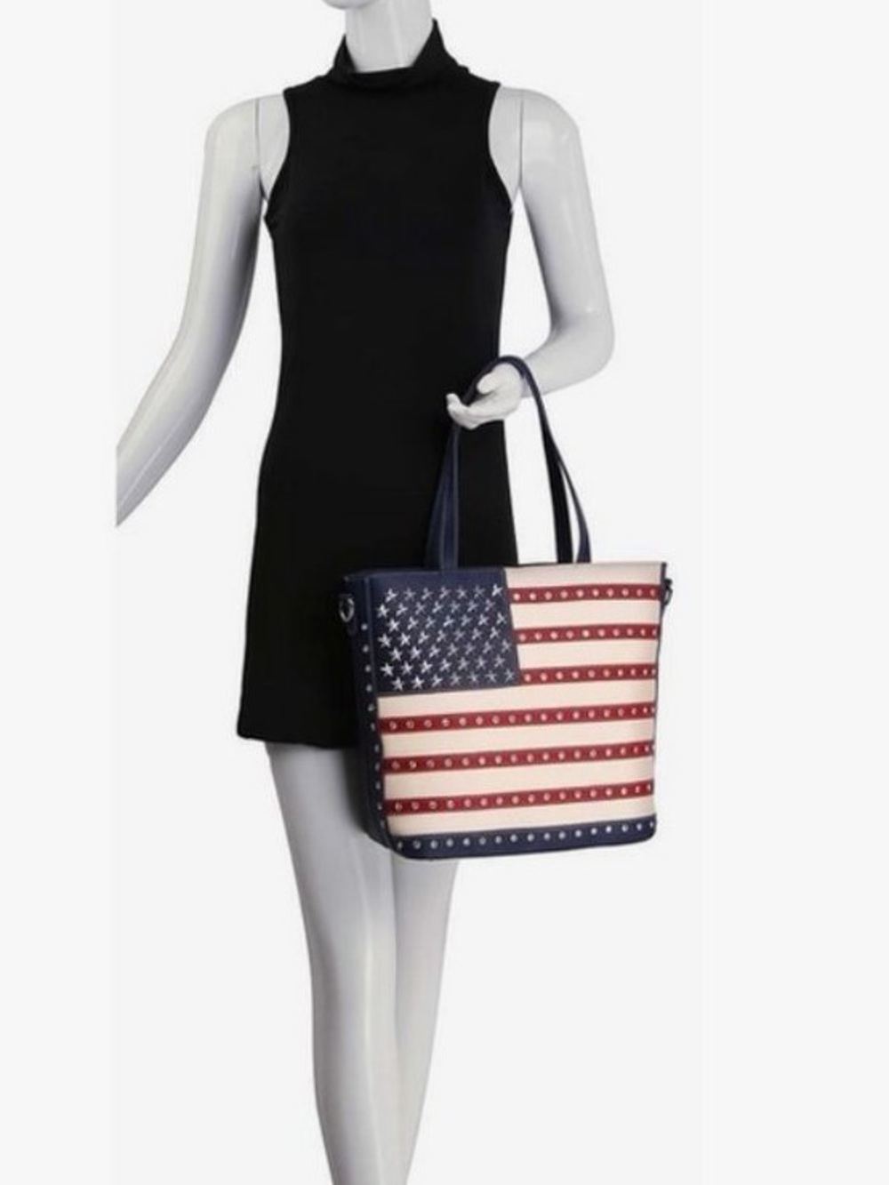 American Flag Rhinestone Conceal Carry Large Crossbody/Handbag NEW - Picture 2 of 14
